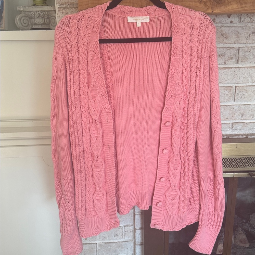 LoveShackFancy Blush Knit Sweater